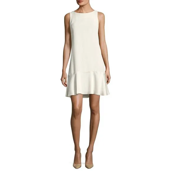 theory flared dress in crepe Ember Fit & Flare Mini Dress – Hemline Mandeville main image 1